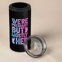Funny First Time Parents Gift 4 in 1 Can Cooler Tumbler We Are Pregnant But Mostly Her