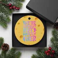 Funny First Time Parents Gift Ceramic Ornament We Are Pregnant But Mostly Her