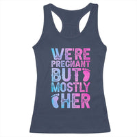 Funny First Time Parents Gift Racerback Tank Top We Are Pregnant But Mostly Her