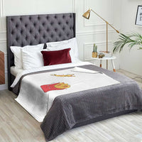 Funny French Fry Jumping Into Fries Box Throw Blanket Fast Food Lover
