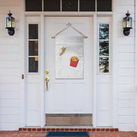 Funny French Fry Jumping Into Fries Box Garden Flag Fast Food Lover