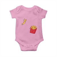 Funny French Fry Jumping Into Fries Box Baby Onesie Fast Food Lover