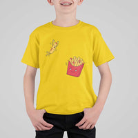 Funny French Fry Jumping Into Fries Box T Shirt For Kid Fast Food Lover