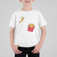 Funny French Fry Jumping Into Fries Box T Shirt For Kid Fast Food Lover