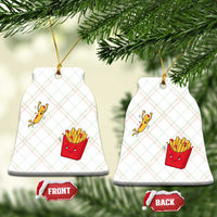Funny French Fry Jumping Into Fries Box Ceramic Ornament Fast Food Lover