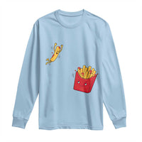 Funny French Fry Jumping Into Fries Box Long Sleeve Shirt Fast Food Lover