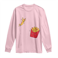 Funny French Fry Jumping Into Fries Box Long Sleeve Shirt Fast Food Lover