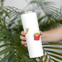 Funny French Fry Jumping Into Fries Box Skinny Tumbler Fast Food Lover