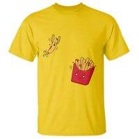 Funny French Fry Jumping Into Fries Box T Shirt Fast Food Lover