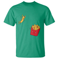 Funny French Fry Jumping Into Fries Box T Shirt Fast Food Lover
