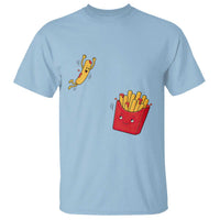 Funny French Fry Jumping Into Fries Box T Shirt Fast Food Lover