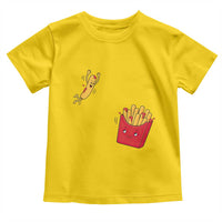 Funny French Fry Jumping Into Fries Box Toddler T Shirt Fast Food Lover