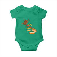 Funny Burger Ingredients Flying Into Bun Baby Onesie Fast Food Lover Gift