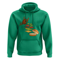 Funny Burger Ingredients Flying Into Bun Hoodie Fast Food Lover Gift