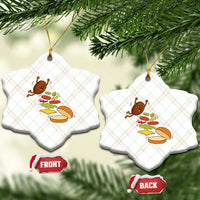 Funny Burger Ingredients Flying Into Bun Ceramic Ornament Fast Food Lover Gift