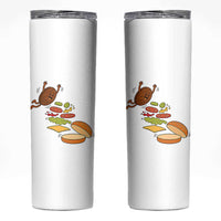 Funny Burger Ingredients Flying Into Bun Skinny Tumbler Fast Food Lover Gift