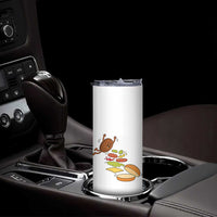Funny Burger Ingredients Flying Into Bun Skinny Tumbler Fast Food Lover Gift