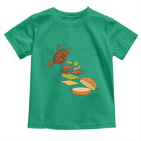 Funny Burger Ingredients Flying Into Bun Toddler T Shirt Fast Food Lover Gift