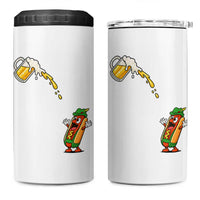 Funny Sausage Waiting For Beer 4 in 1 Can Cooler Tumbler Oktoberfest Gift