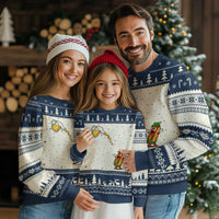 Funny Sausage Waiting For Beer Ugly Christmas Sweater Oktoberfest Gift