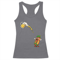 Funny Sausage Waiting For Beer Racerback Tank Top Oktoberfest Gift