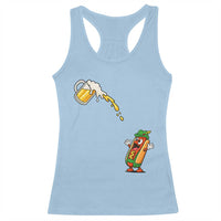 Funny Sausage Waiting For Beer Racerback Tank Top Oktoberfest Gift