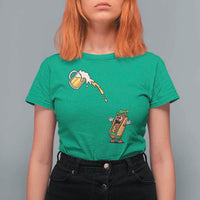 Funny Sausage Waiting For Beer T Shirt For Women Oktoberfest Gift