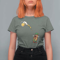 Funny Sausage Waiting For Beer T Shirt For Women Oktoberfest Gift