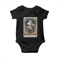 Sitting Bull Native American Chief Baby Onesie Vintage Tarot Card Illustration