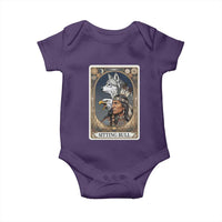 Sitting Bull Native American Chief Baby Onesie Vintage Tarot Card Illustration