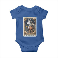 Sitting Bull Native American Chief Baby Onesie Vintage Tarot Card Illustration