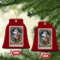 Sitting Bull Native American Chief Ceramic Ornament Vintage Tarot Card Illustration