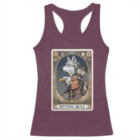 Sitting Bull Native American Chief Racerback Tank Top Vintage Tarot Card Illustration