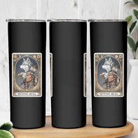 Sitting Bull Native American Chief Skinny Tumbler Vintage Tarot Card Illustration