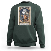 Sitting Bull Native American Chief Sweatshirt Vintage Tarot Card Illustration