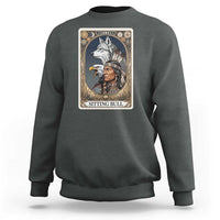 Sitting Bull Native American Chief Sweatshirt Vintage Tarot Card Illustration