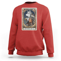 Sitting Bull Native American Chief Sweatshirt Vintage Tarot Card Illustration