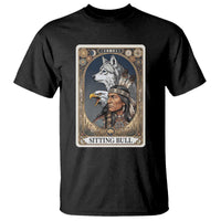 Sitting Bull Native American Chief T Shirt Vintage Tarot Card Illustration