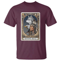 Sitting Bull Native American Chief T Shirt Vintage Tarot Card Illustration
