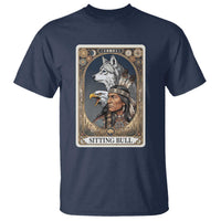 Sitting Bull Native American Chief T Shirt Vintage Tarot Card Illustration