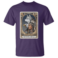 Sitting Bull Native American Chief T Shirt Vintage Tarot Card Illustration