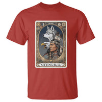 Sitting Bull Native American Chief T Shirt Vintage Tarot Card Illustration