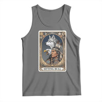 Sitting Bull Native American Chief Tank Top Vintage Tarot Card Illustration