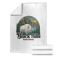 Black Hills South Dakota White Buffalo Throw Blanket State Pride Gift