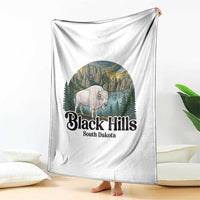 Black Hills South Dakota White Buffalo Throw Blanket State Pride Gift