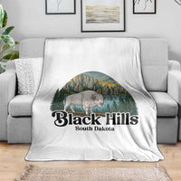 Black Hills South Dakota White Buffalo Throw Blanket State Pride Gift