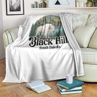 Black Hills South Dakota White Buffalo Throw Blanket State Pride Gift