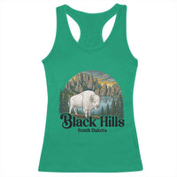 Black Hills South Dakota White Buffalo Racerback Tank Top State Pride Gift