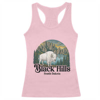 Black Hills South Dakota White Buffalo Racerback Tank Top State Pride Gift