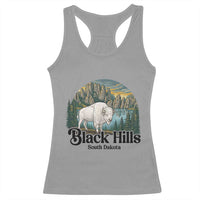 Black Hills South Dakota White Buffalo Racerback Tank Top State Pride Gift